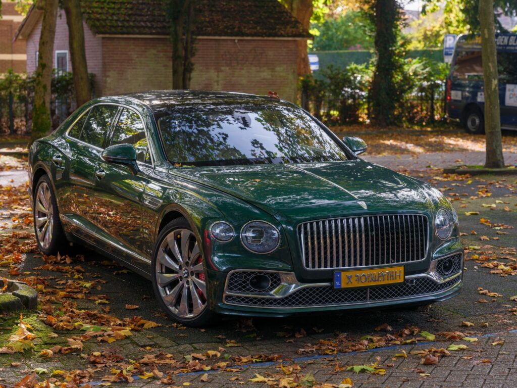 Bentley Flying Spur in British racing green